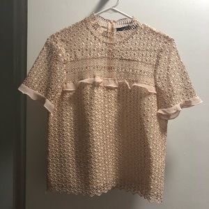 Zara crochet lace top - size S